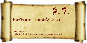 Heffner Teodózia névjegykártya